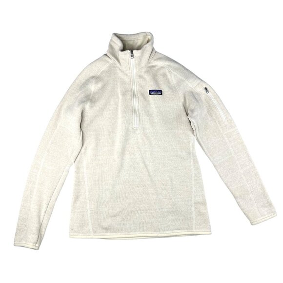 Patagonia Womens Women's Better Sweater 1/4-Zip Oyster White Pullover Medium - Picture 2 of 14